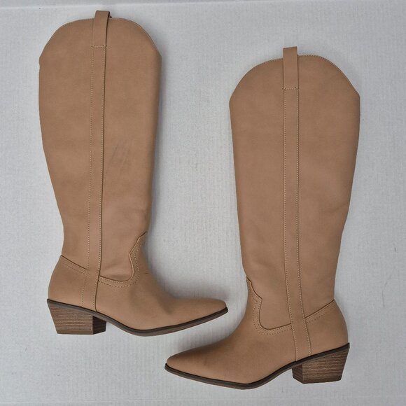 Women's Universal Threads Western Sommer Boot Light Brown Size 7 - NWoB - Picture 2 of 15
